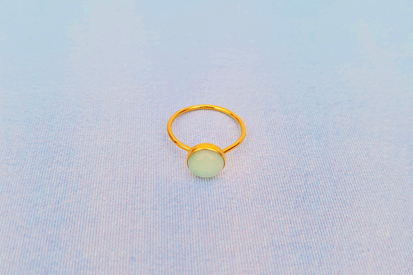 VIRGO Amazonite Ring in 22ct Gold Vermeil