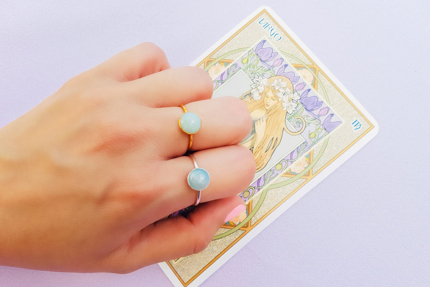 VIRGO Amazonite Ring in Sterling Silver