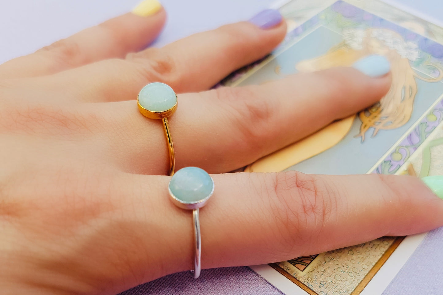 VIRGO Amazonite Ring in Sterling Silver