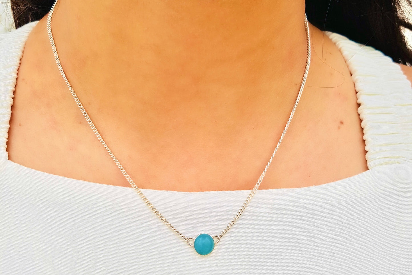 VIRGO Amazonite Necklace in Sterling Silver