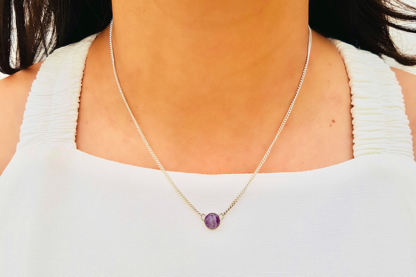 AQUARIUS Lavender Amethyst Necklace in Sterling Silver