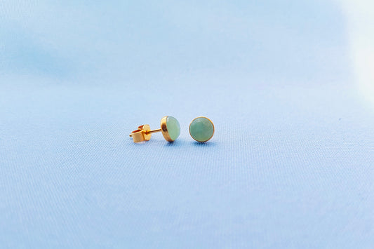 ARIES Aventurine Earrings in 22ct Gold Vermeil