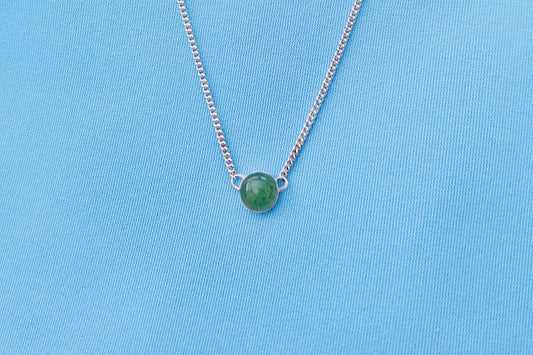 ARIES Aventurine Necklace in Sterling Silver