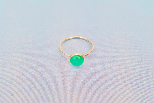 LIBRA Chrysoprase Ring in Sterling Silver