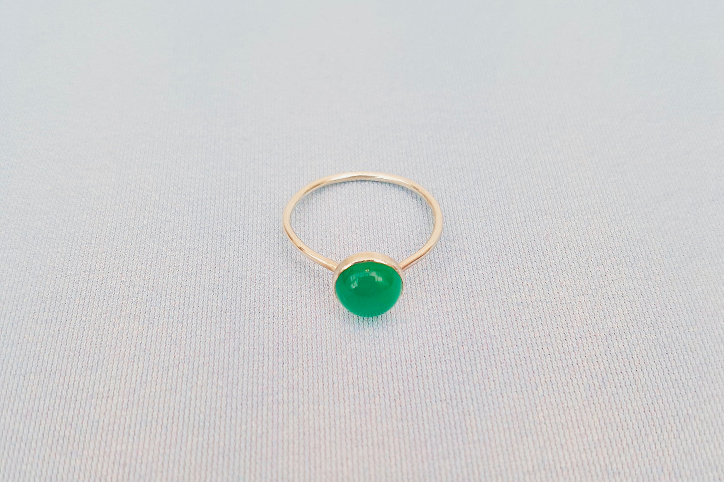 GEMINI Green Agate Ring in Sterling Silver