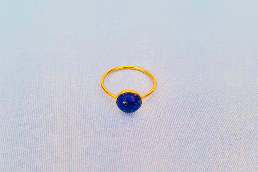 SAGITTARIUS Lapis Lazuli Ring in 22ct Gold Vermeil