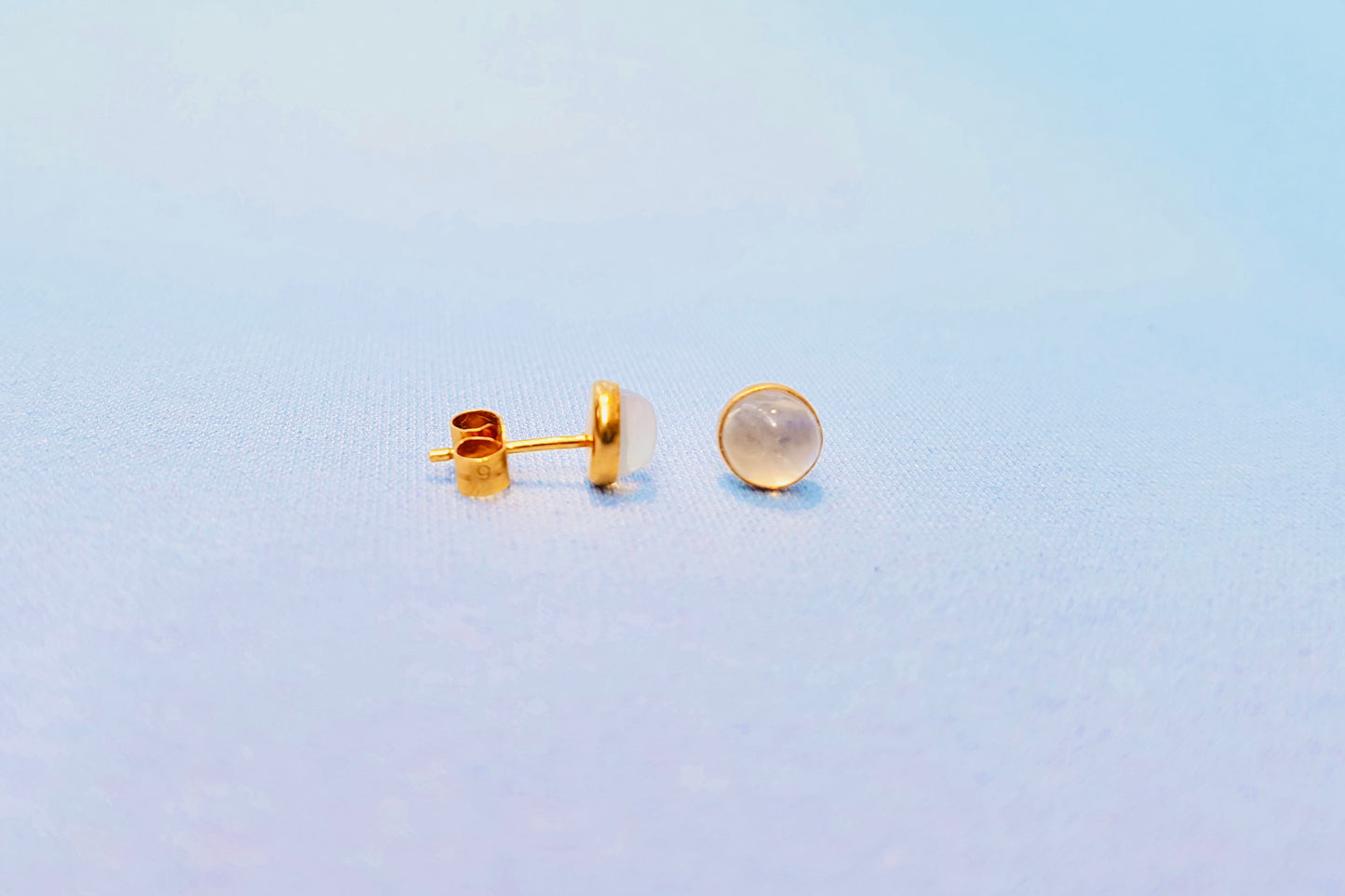 CANCER Rainbow Moonstone Earrings in 22ct Gold Vermeil