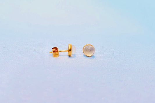 CANCER Rainbow Moonstone Earrings in 22ct Gold Vermeil