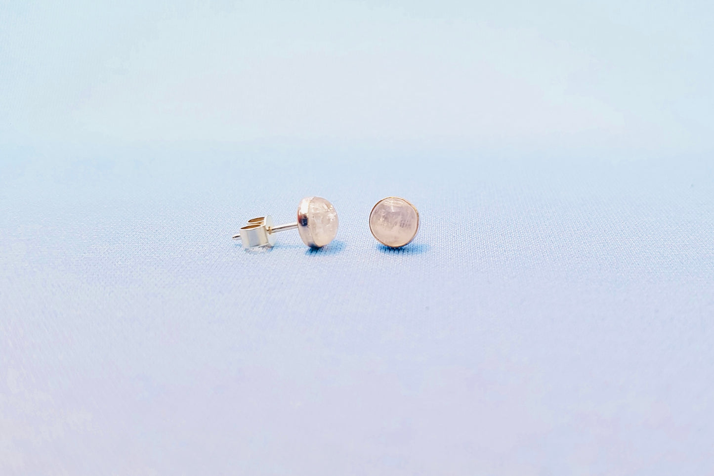 CANCER Rainbow Moonstone Earrings in Sterling Silver