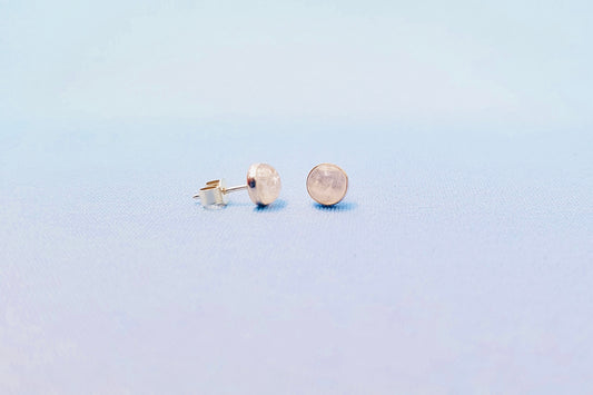 CANCER Rainbow Moonstone Earrings in Sterling Silver