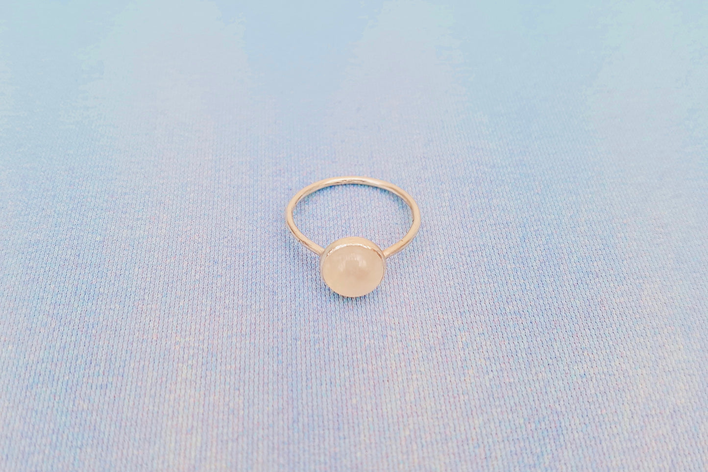 CANCER Rainbow Moonstone Ring in Sterling Silver