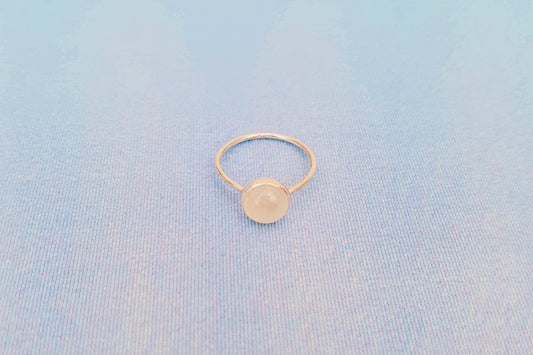 CANCER Rainbow Moonstone Ring in Sterling Silver