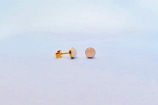 TAURUS Rose Quartz Earrings in 22ct Gold Vermeil