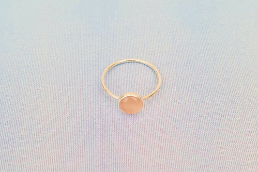 TAURUS Rose Quartz Ring in Sterling Silver